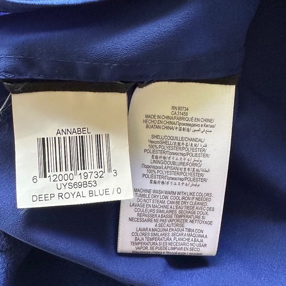 BCBG Maxazria Annabel, Size 0, Deep Royal Blue - Picture 13 of 13